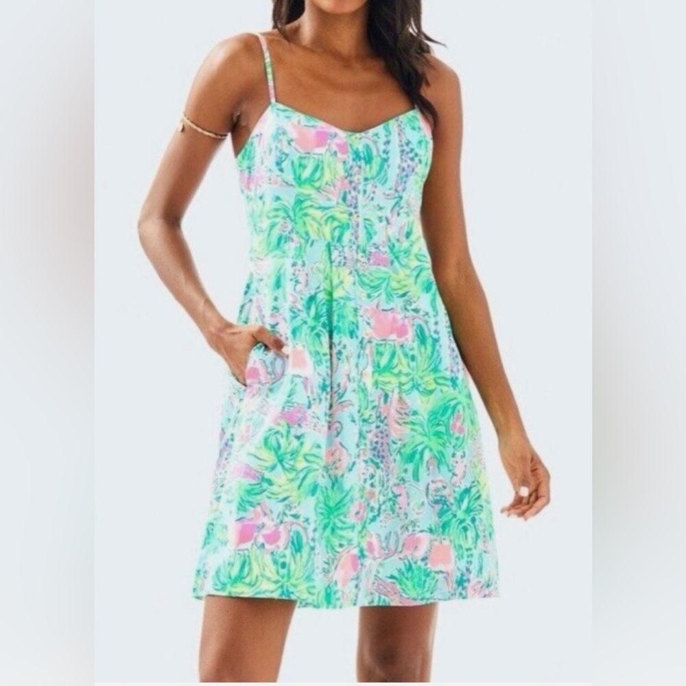 Lilly Pulitzer Pink and Green Easton Dress